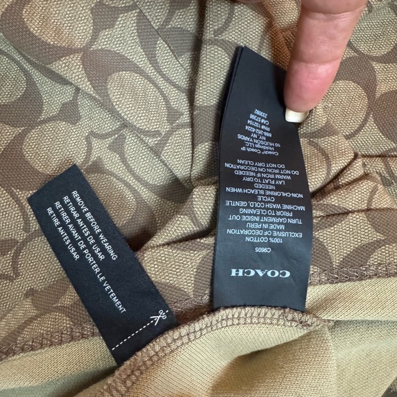 Coach Signature Khaki Black Short Sleeve Tee Shirt Size XLL Limited Edition. - Picture 14 of 15